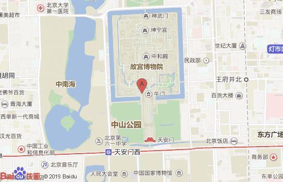 北京故宫地图